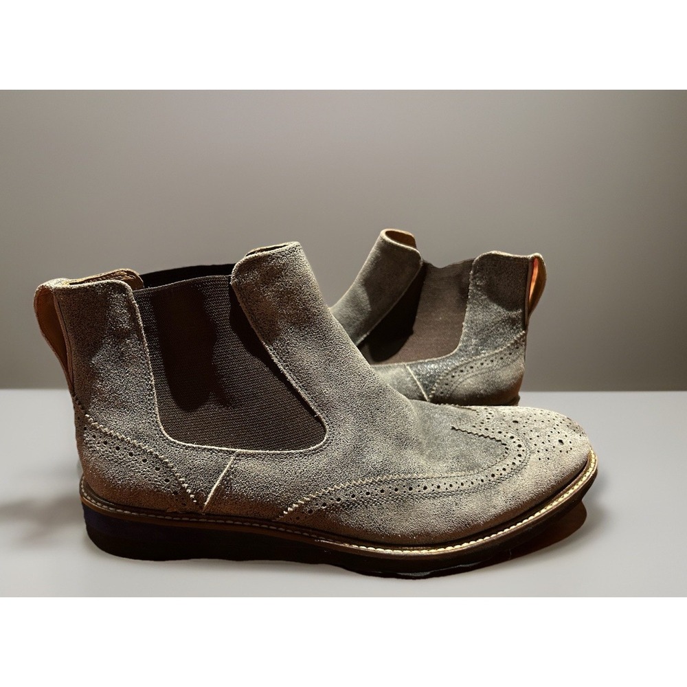 Martin Dingman Blue‎ Ridge Suede Chelsea Boots Size 9 Mens Wingtips
